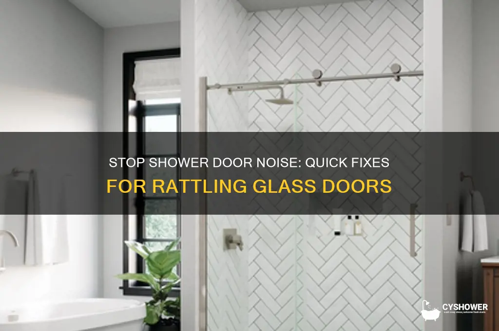 how to quiet down rattling glass shower doors
