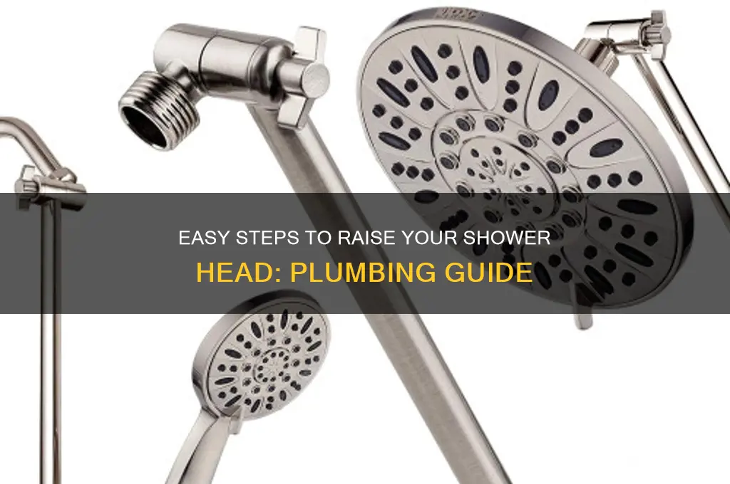 how to raise a shower head plumbing