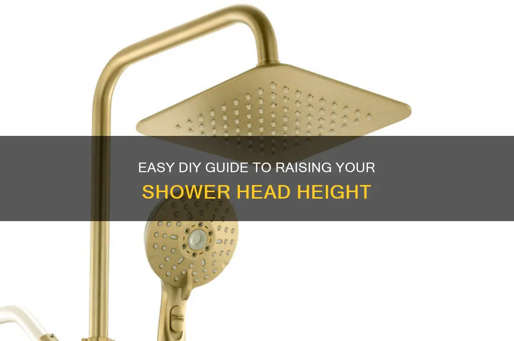 how to raise shower head height