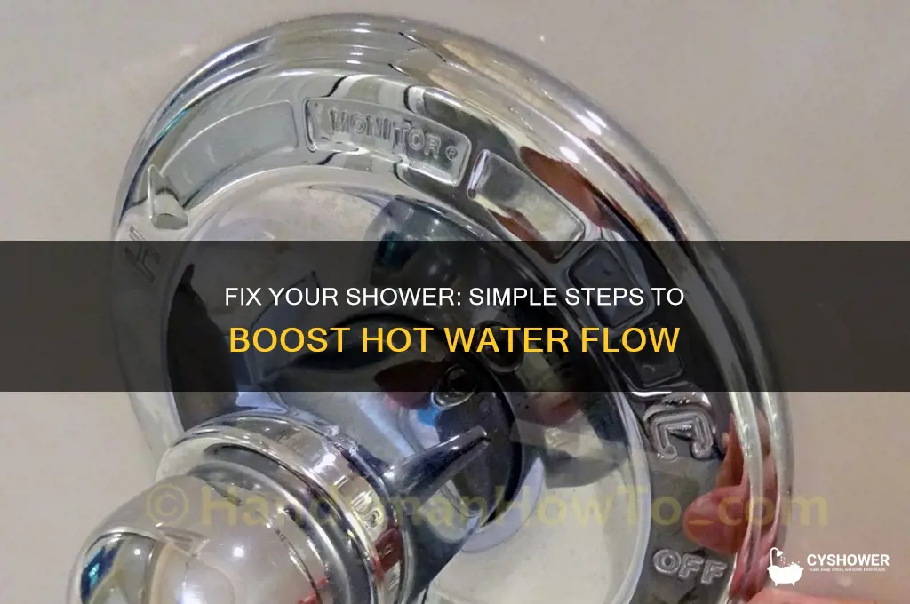 how to re adjust shower fixture for increased hot water