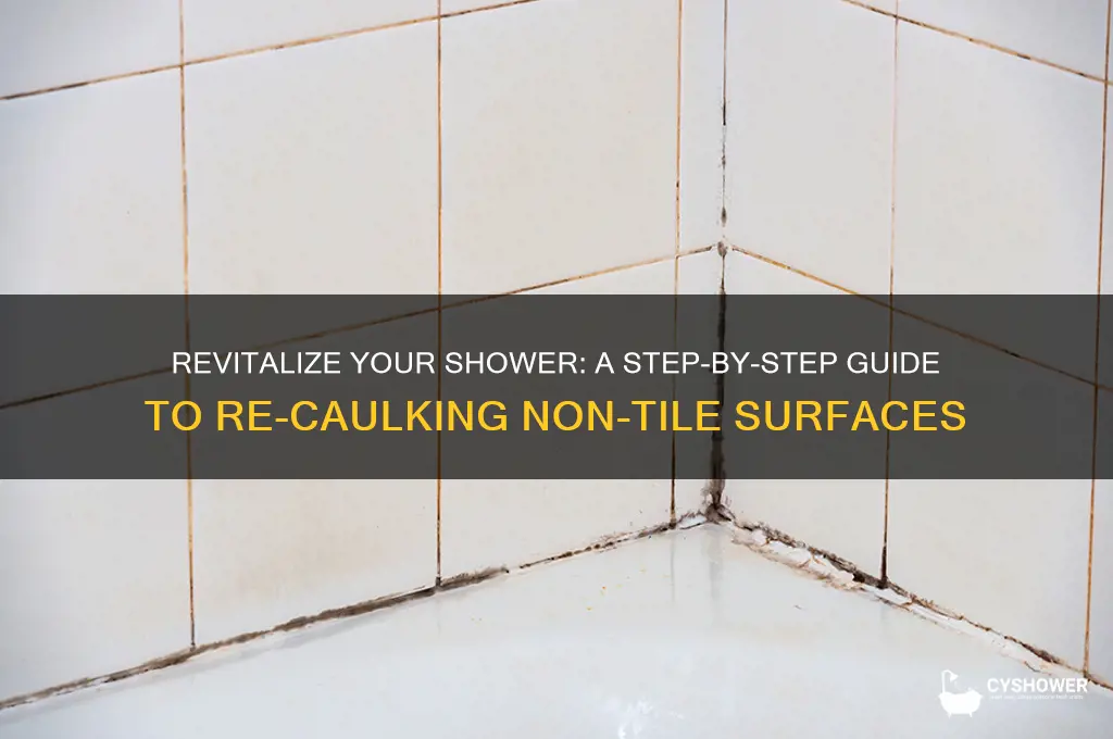 how to re caulk a non tile shower