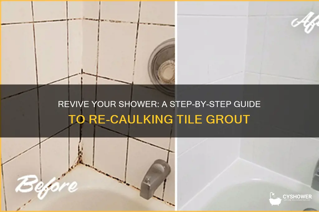 how to re caulk shower tile grout