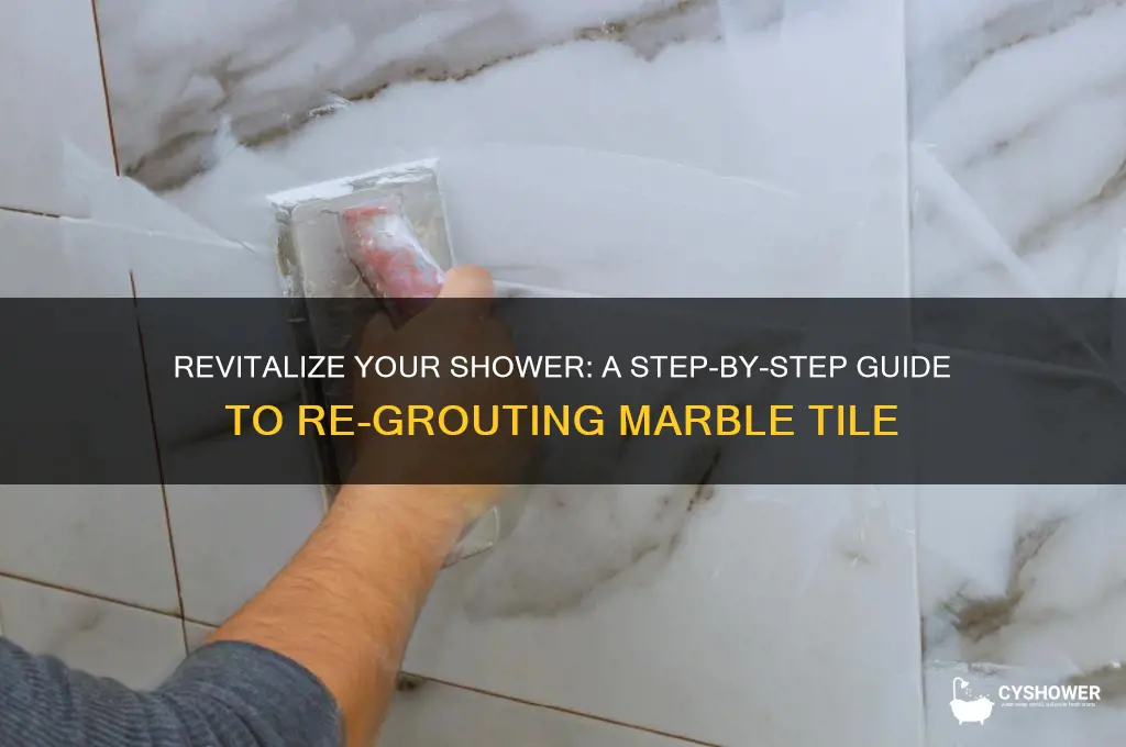 how to re grout marble tile shower