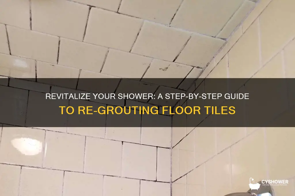 how to re grout shower floor tiles