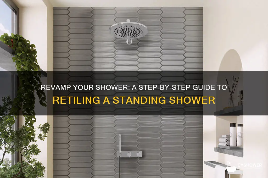 how to re tile a standing shower
