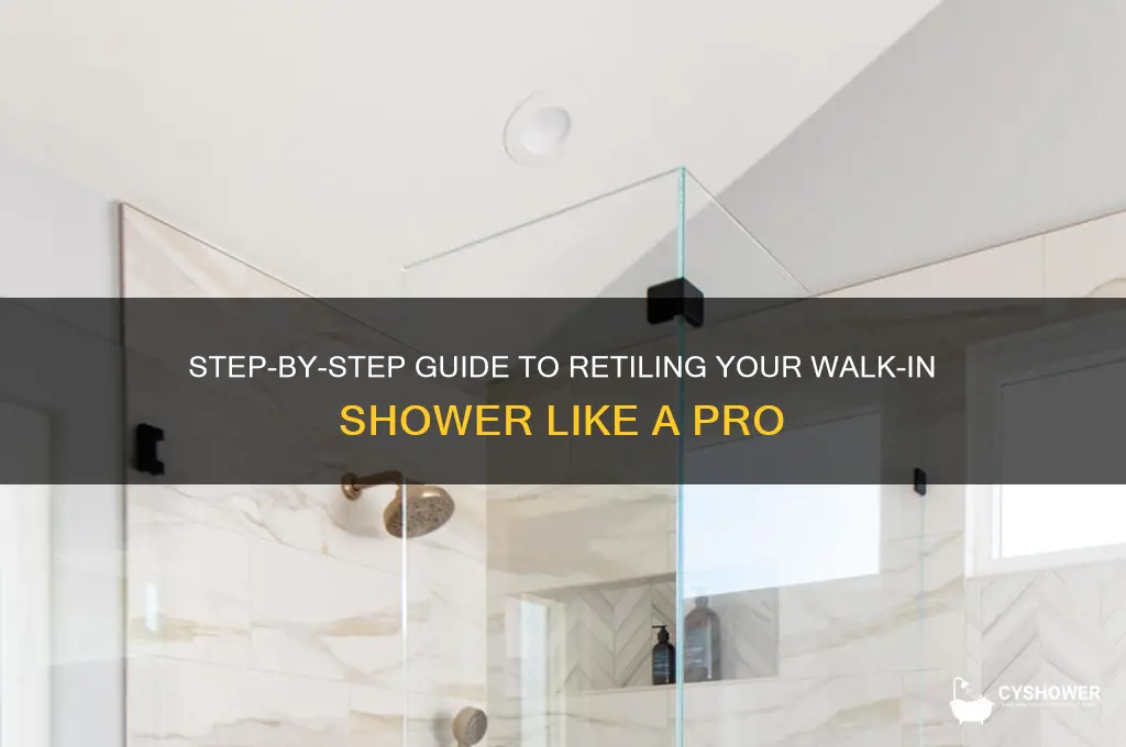 how to re tile walk in shower