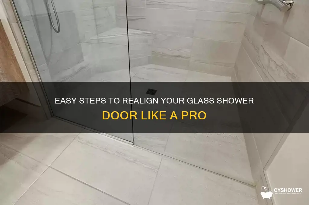 how to realign glass shower door