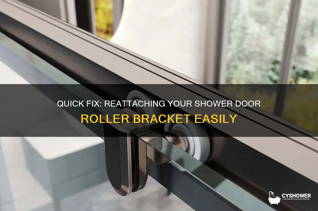how to reattach roller bracket on shower door