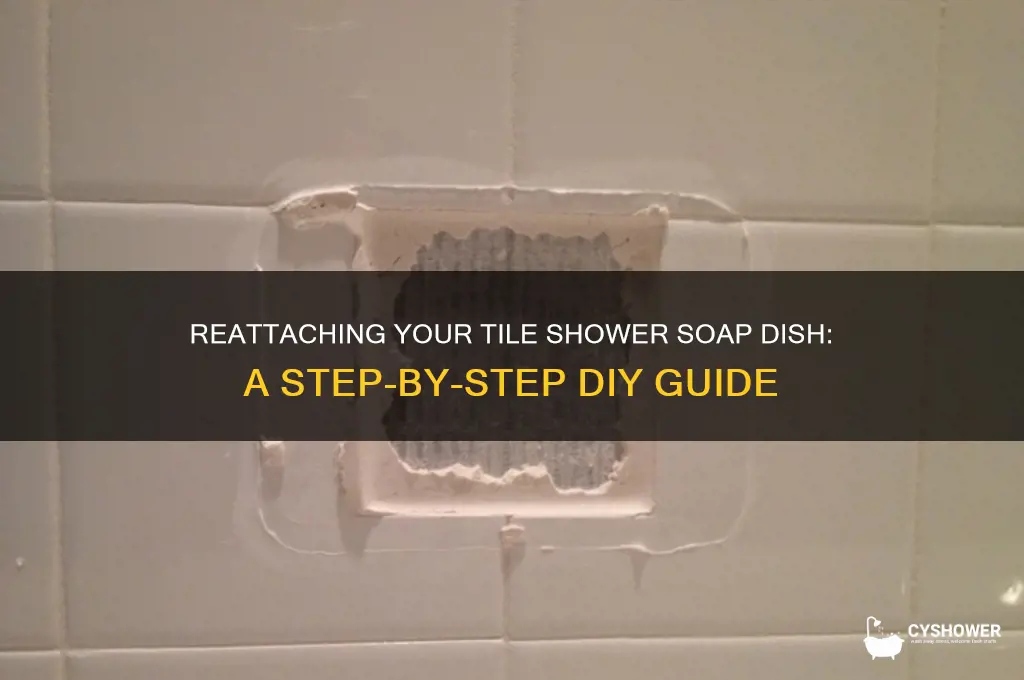 how to reattach tile shower soap dish