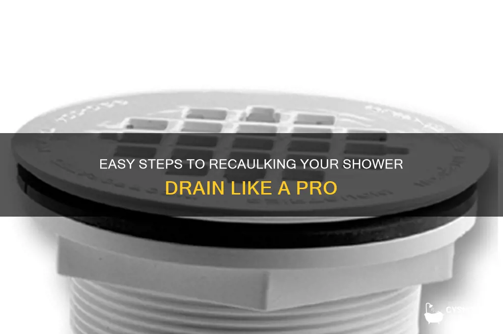 how to recaulk a shower drain