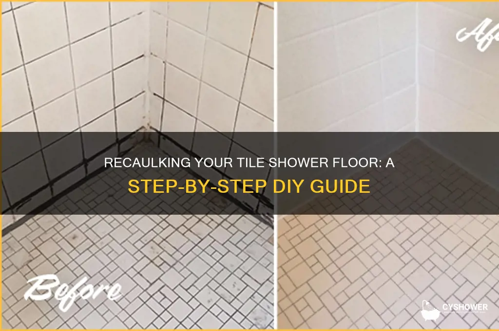 how to recaulk a tile shower floor