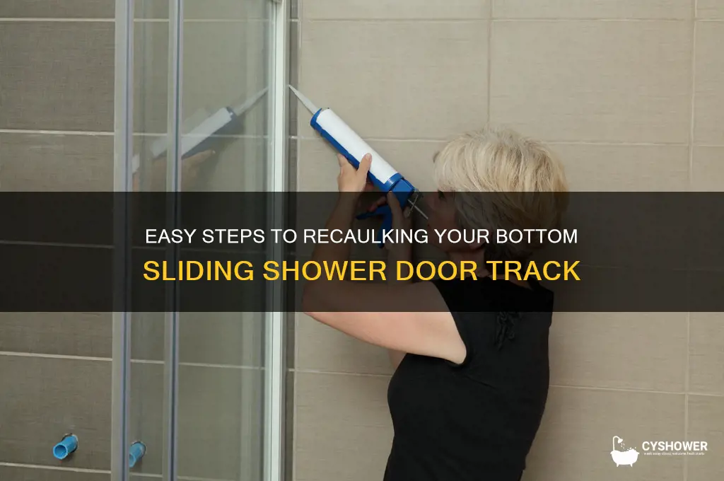 how to recaulk bottom sliding shower door track