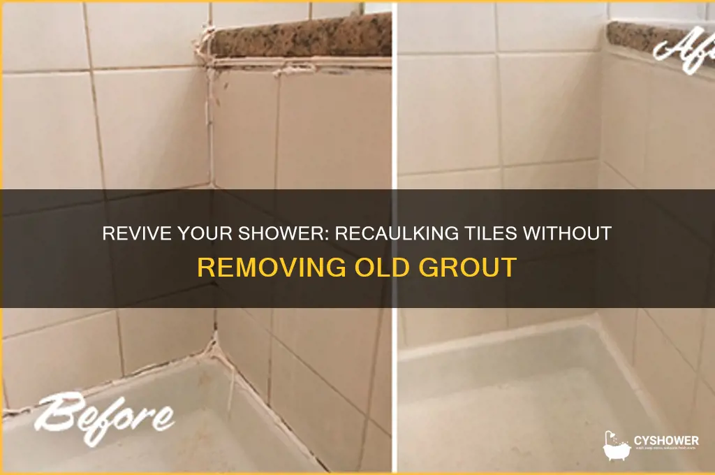 how to recaulk shower tile without removing old grout