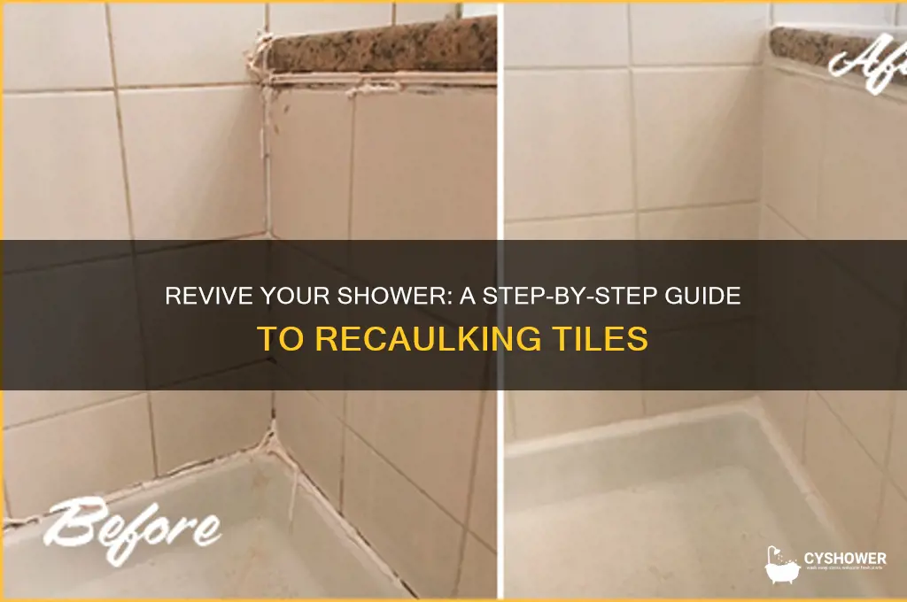 how to recaulk shower tiles