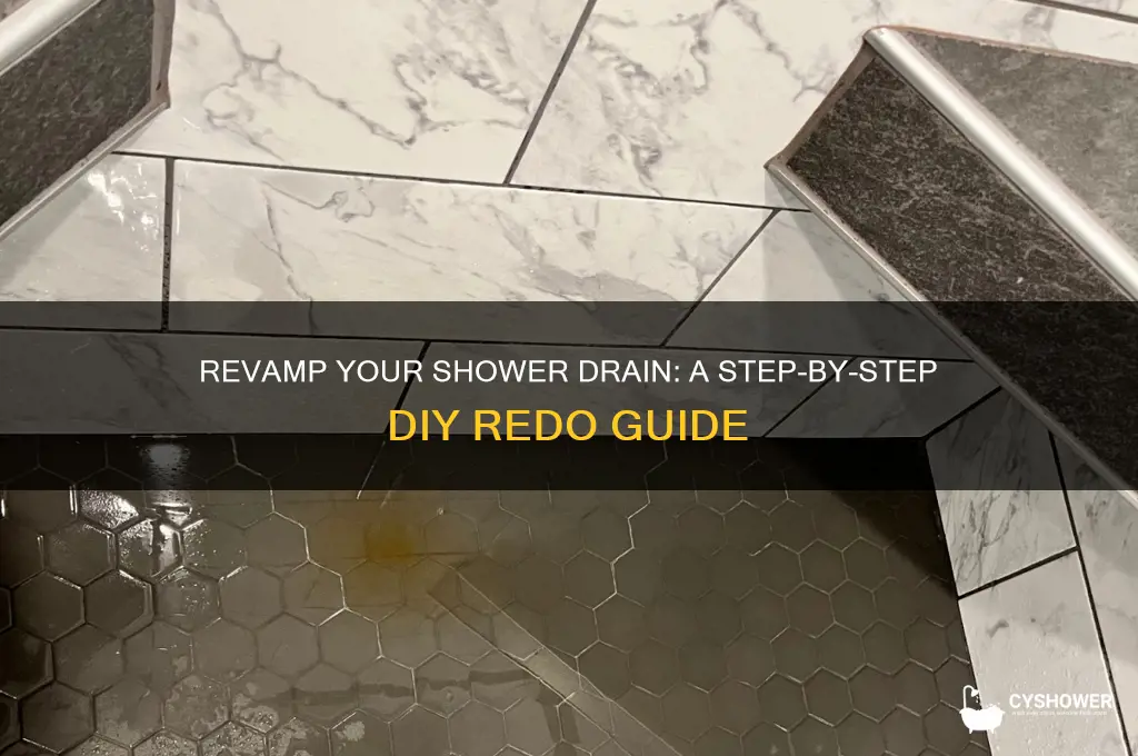 how to redo a shower drain