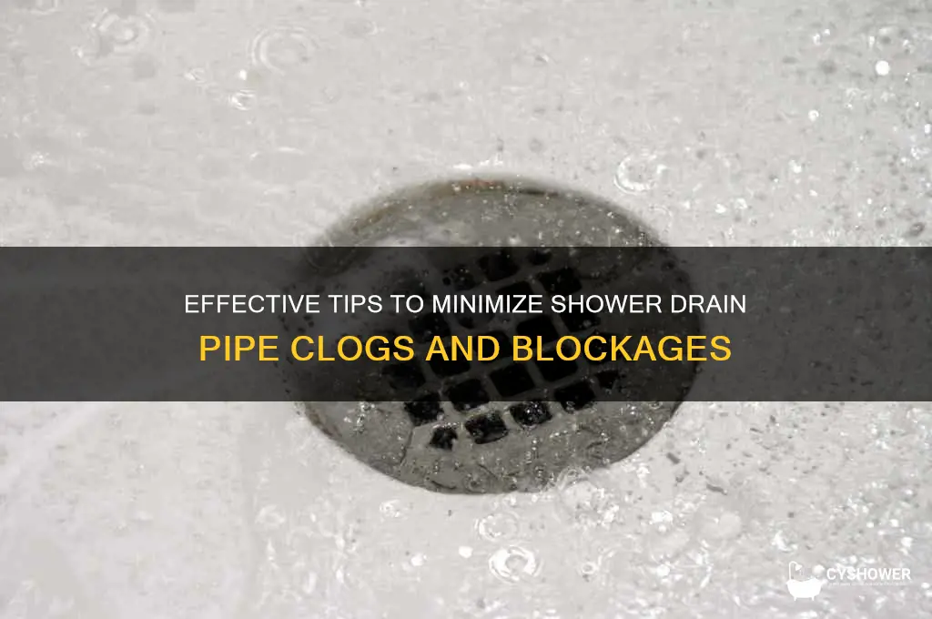 how to reduce the shower drain pipes