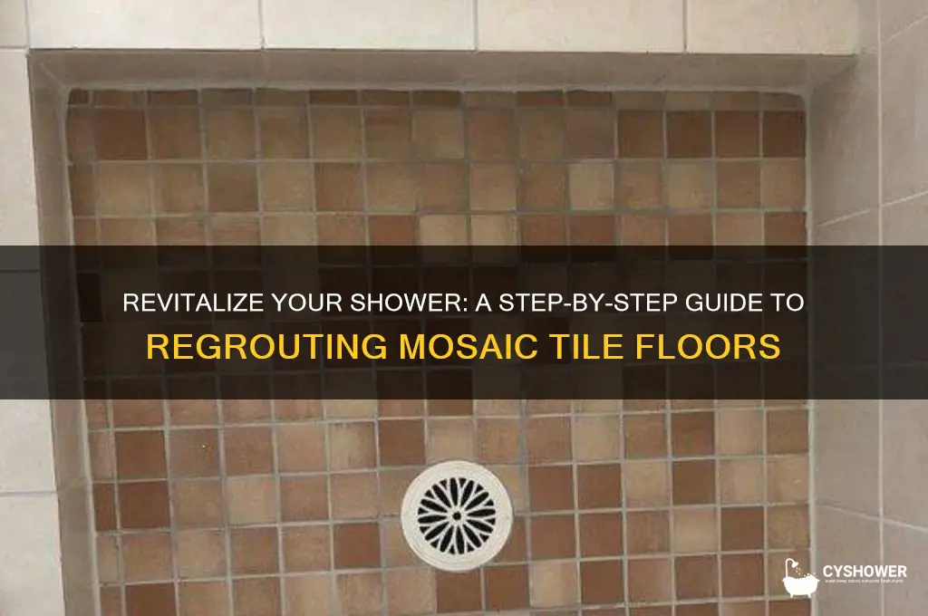 how to regrout shower floor mosaic tile