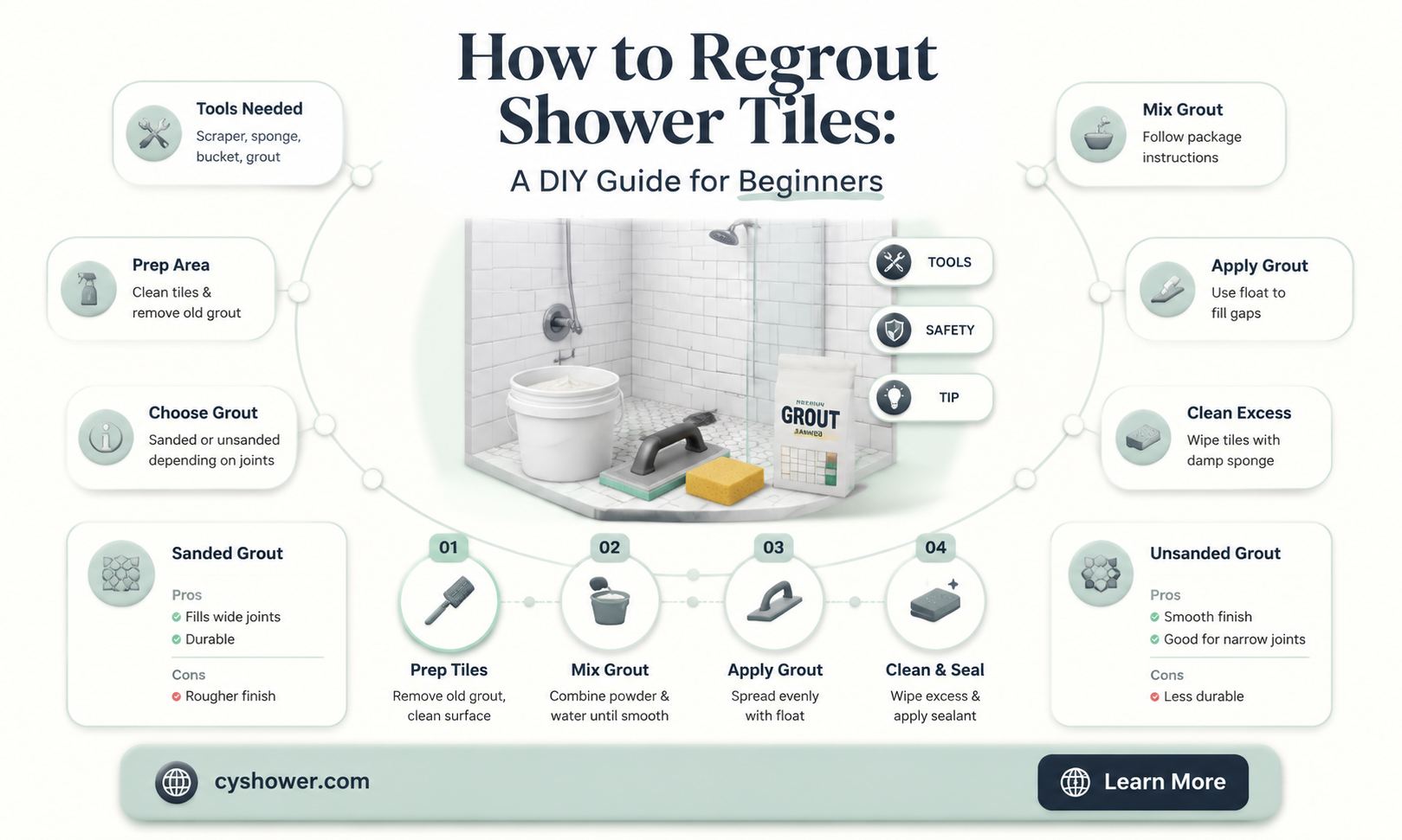 can i regrout my shower tiles