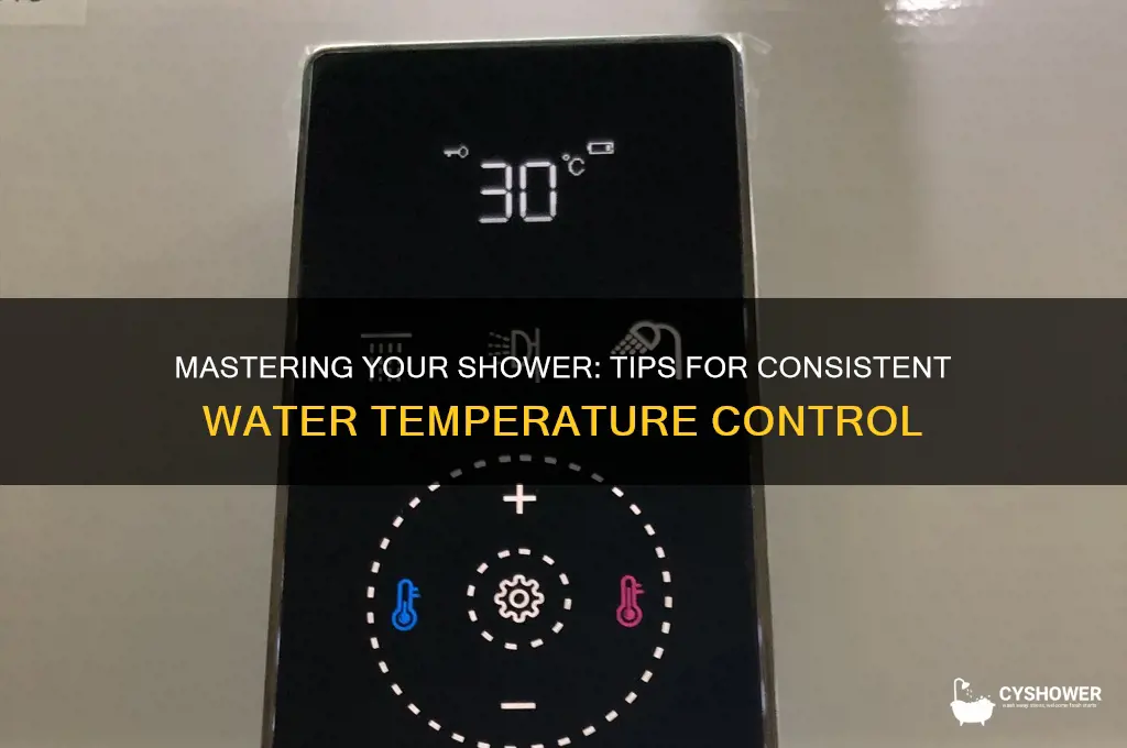 how to regulate shower water temperature