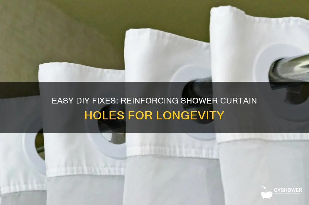 how to reinforce shower curtain holes