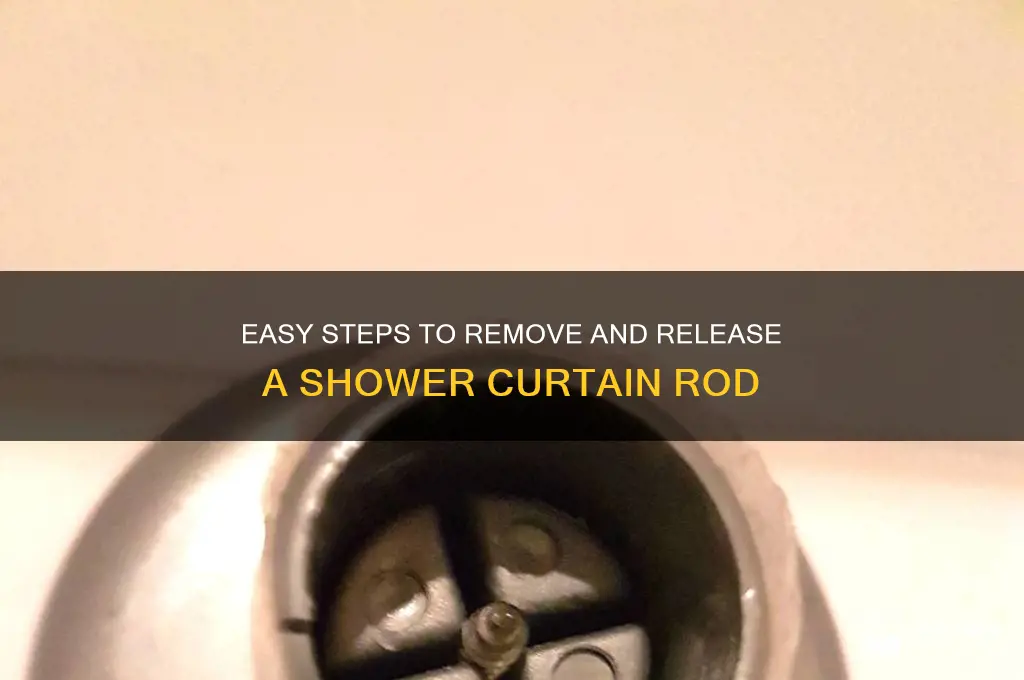 how to release a shower curtain rod