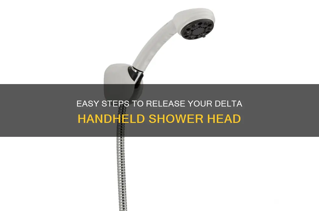 how to release delta handheld shower head