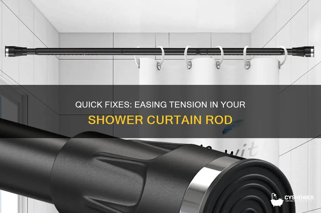 how to release tension in shower curtain rod
