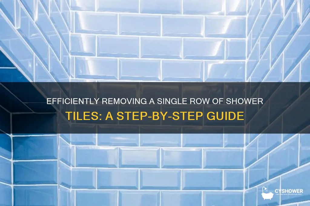how to remove 1 row of shower tiles