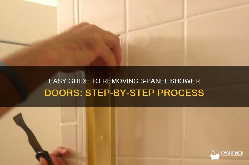 how to remove 3 panel shower doors