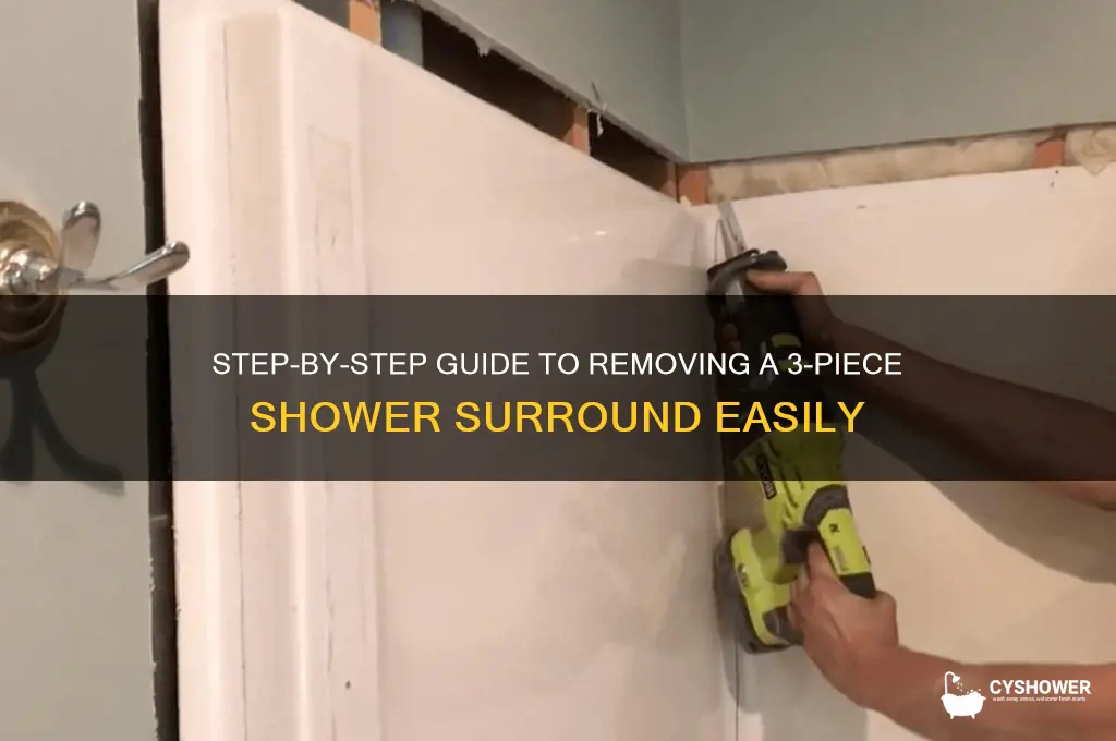 how to remove 3 piece shower surround