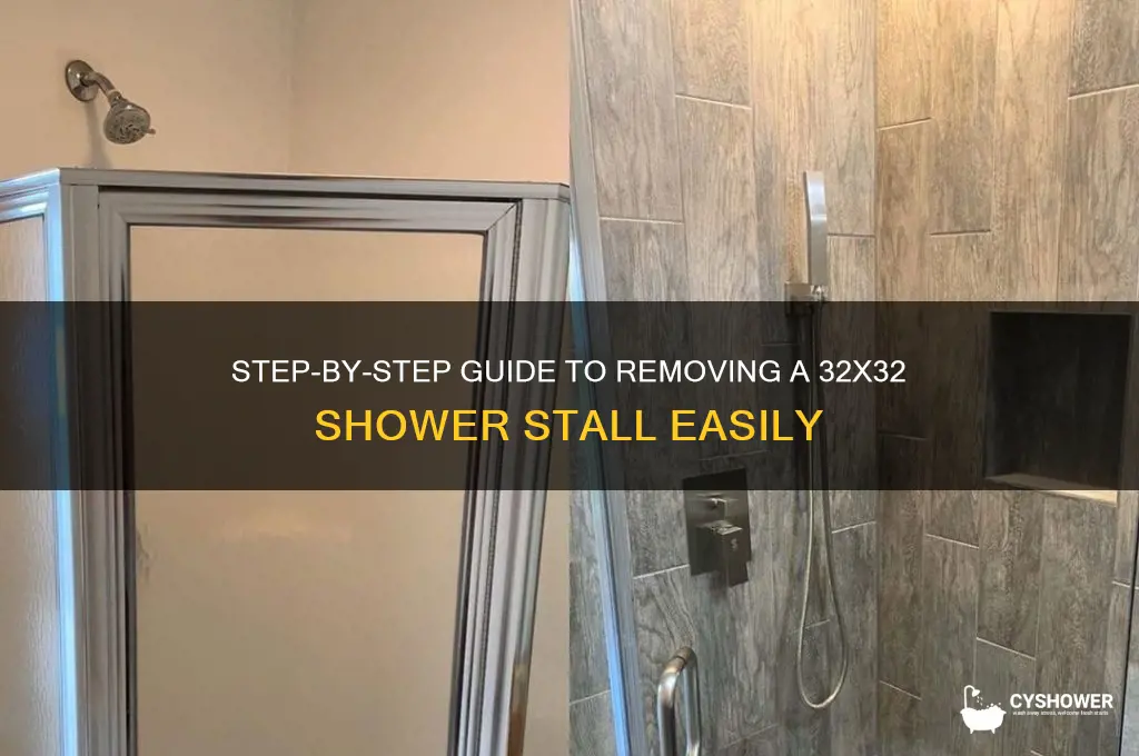 how to remove a 32x32 shower stall