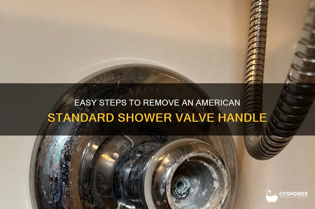 how to remove a amercan standerd shower valve handle