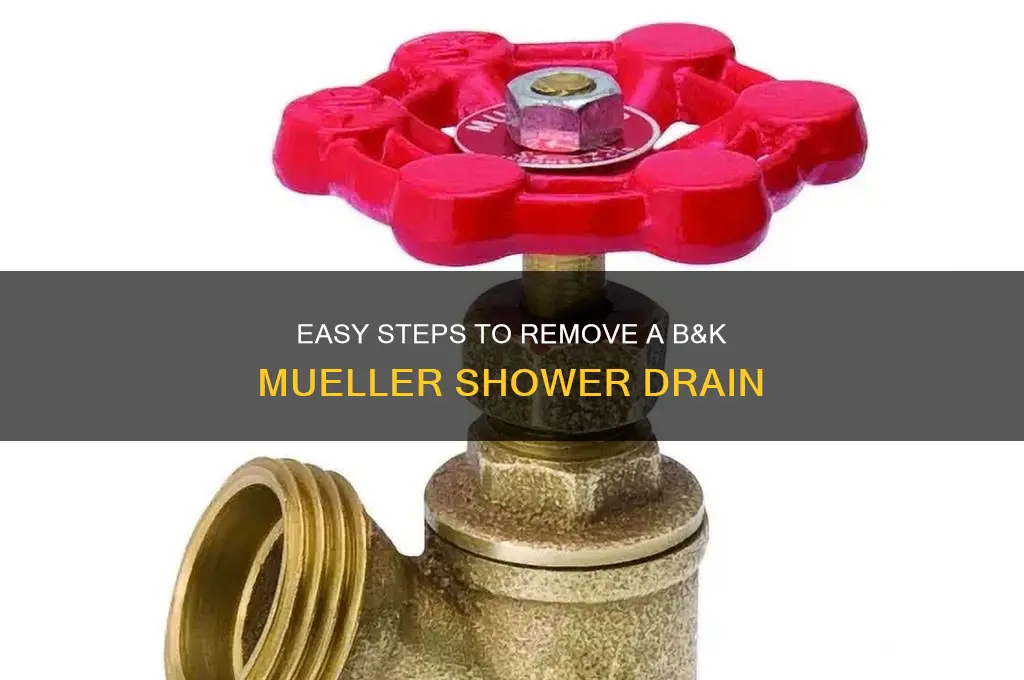how to remove a b&k mueller shower drain