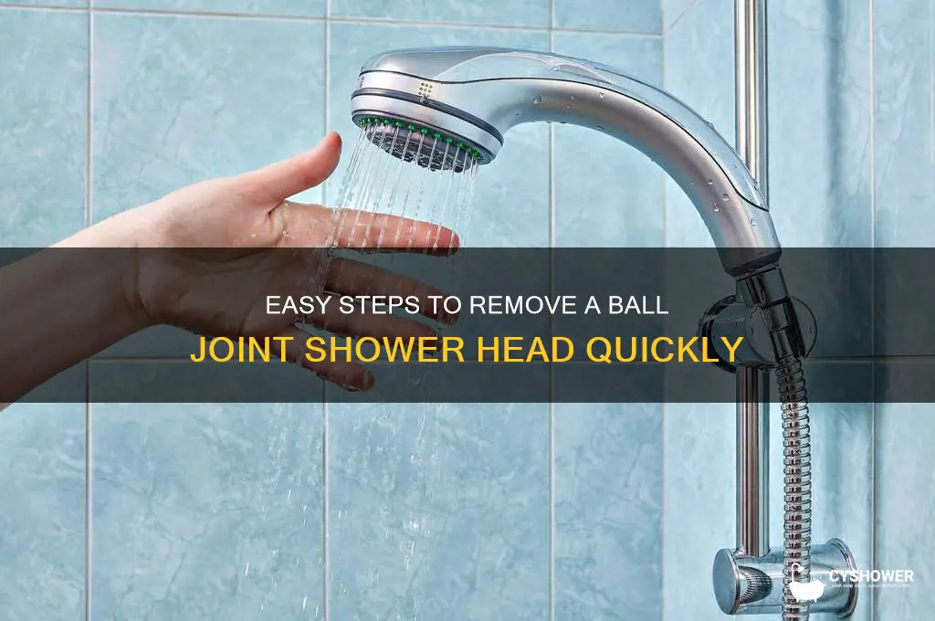 how to remove a ball joint shower head