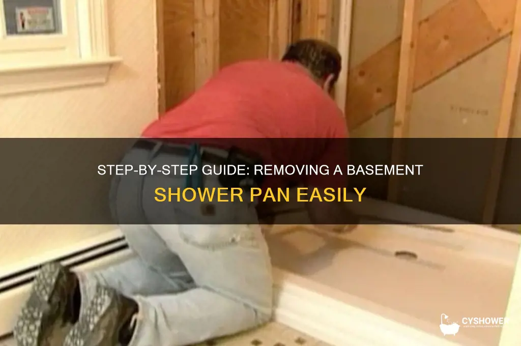 how to remove a basement shower pan