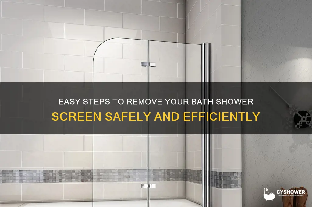 how to remove a bath shower screen