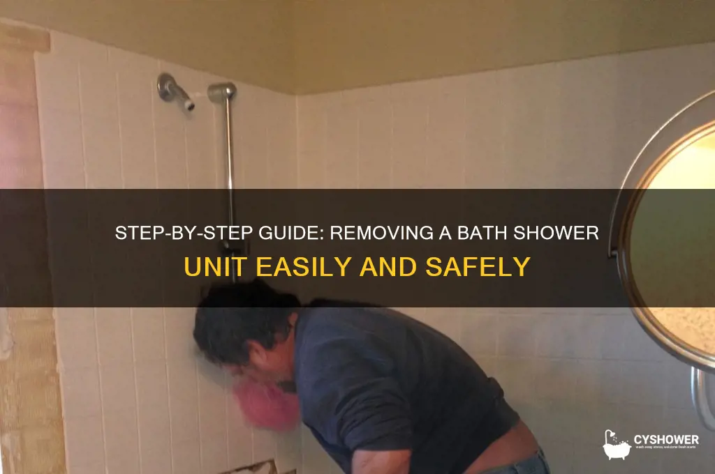 how to remove a bath shower unit