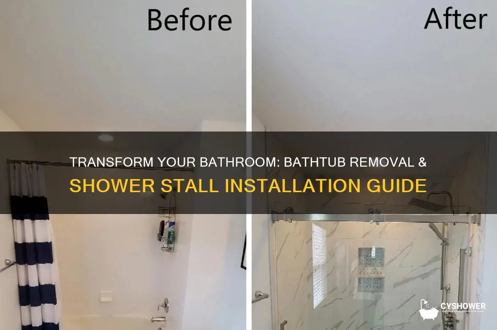 how to remove a bathtub and install a shower stall