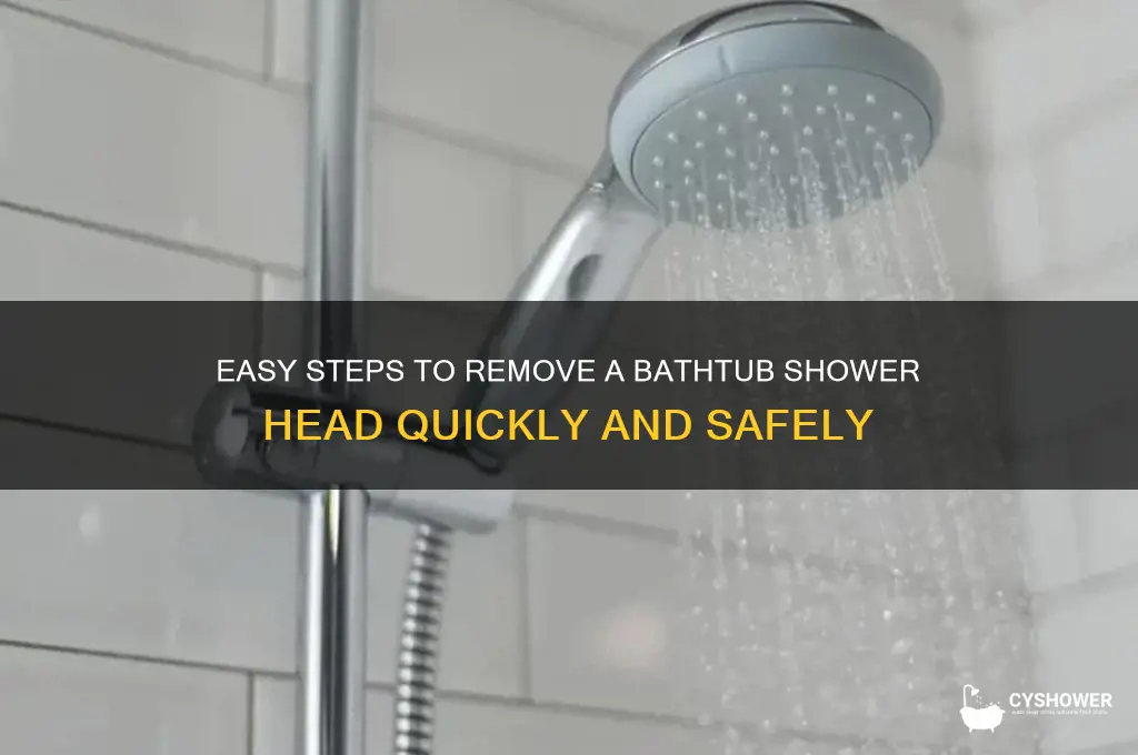 how to remove a bathtub shower head