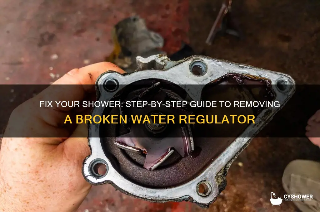 how to remove a broken water regulator shower