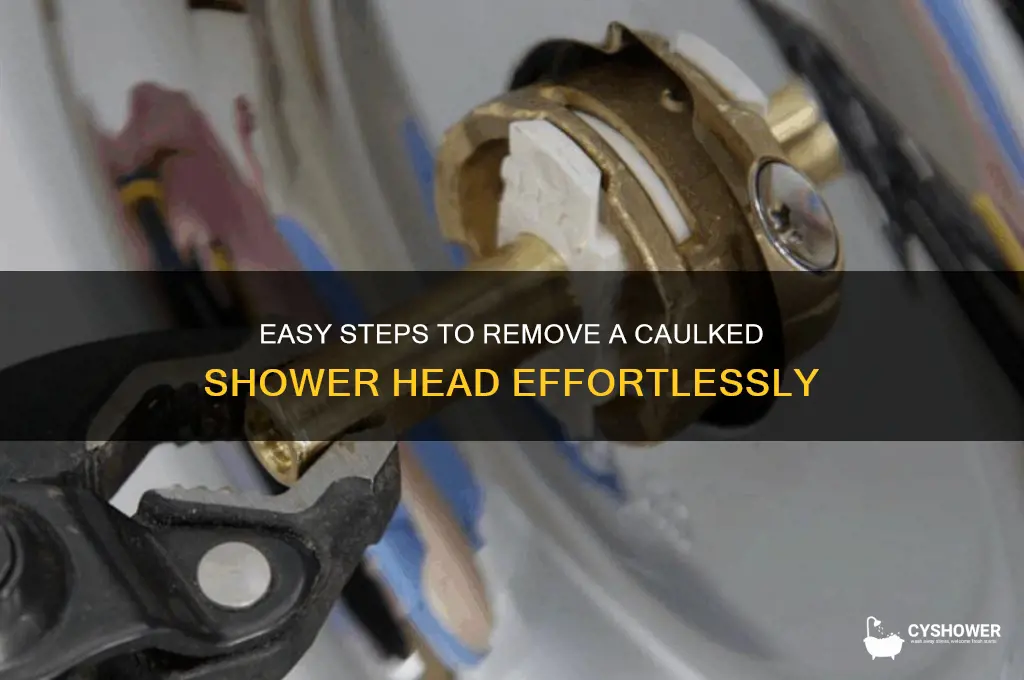 how to remove a caulked shower head