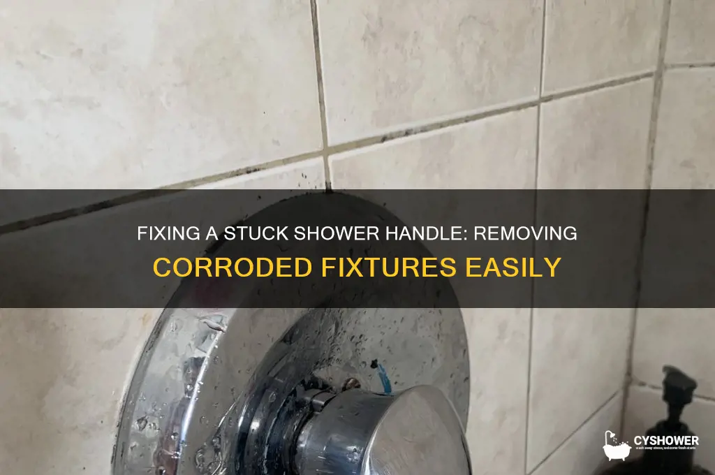 how to remove a corroded shower handle