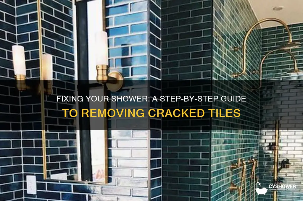 how to remove a cracked shower tile