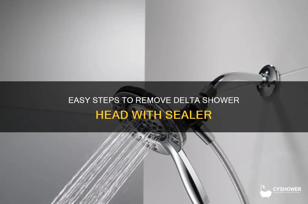 how to remove a delta shower head with sealer