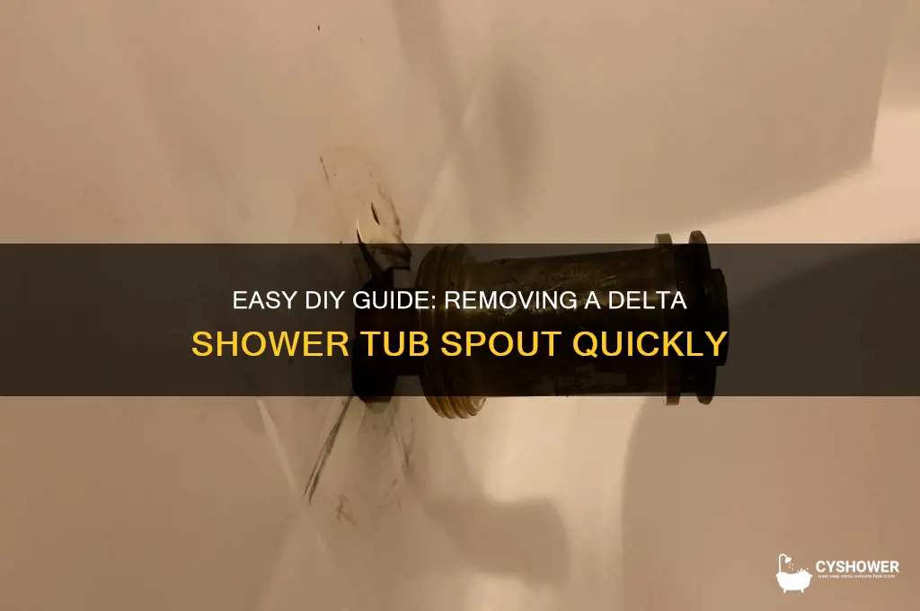 how to remove a delta shower tub spout