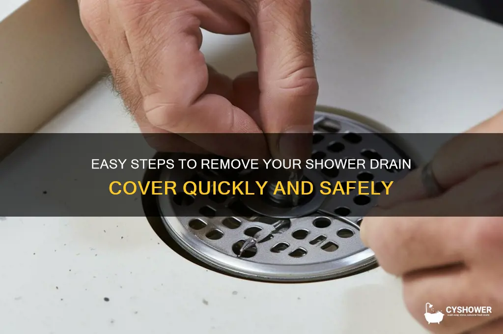 how to remove a drain cover in a shower