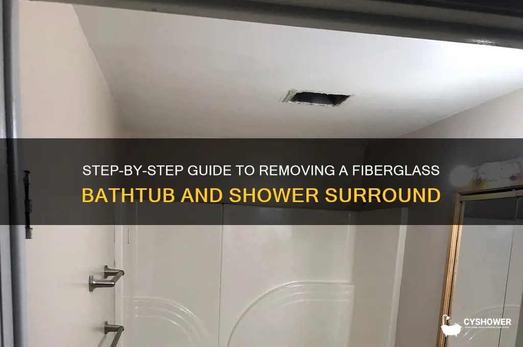 how to remove a fiberglass bathtub and surround shower