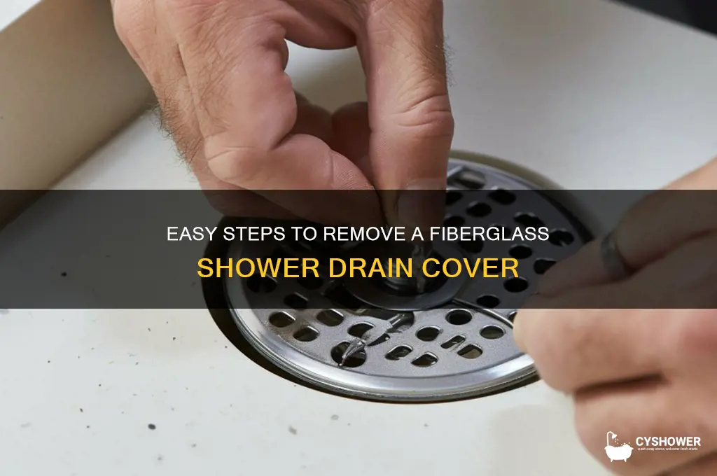 how to remove a fiberglass shower drain cover