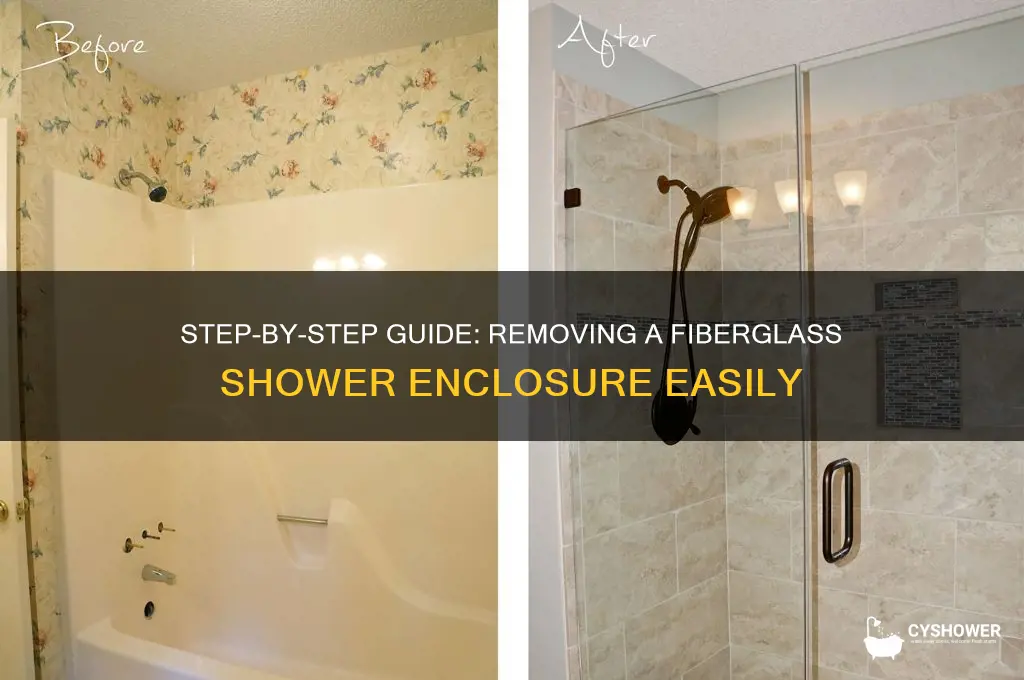 how to remove a fiberglass shower enclosure