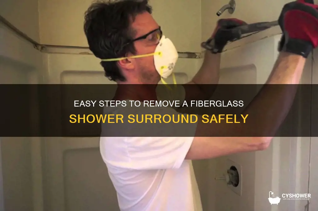 how to remove a fiberglass shower surround